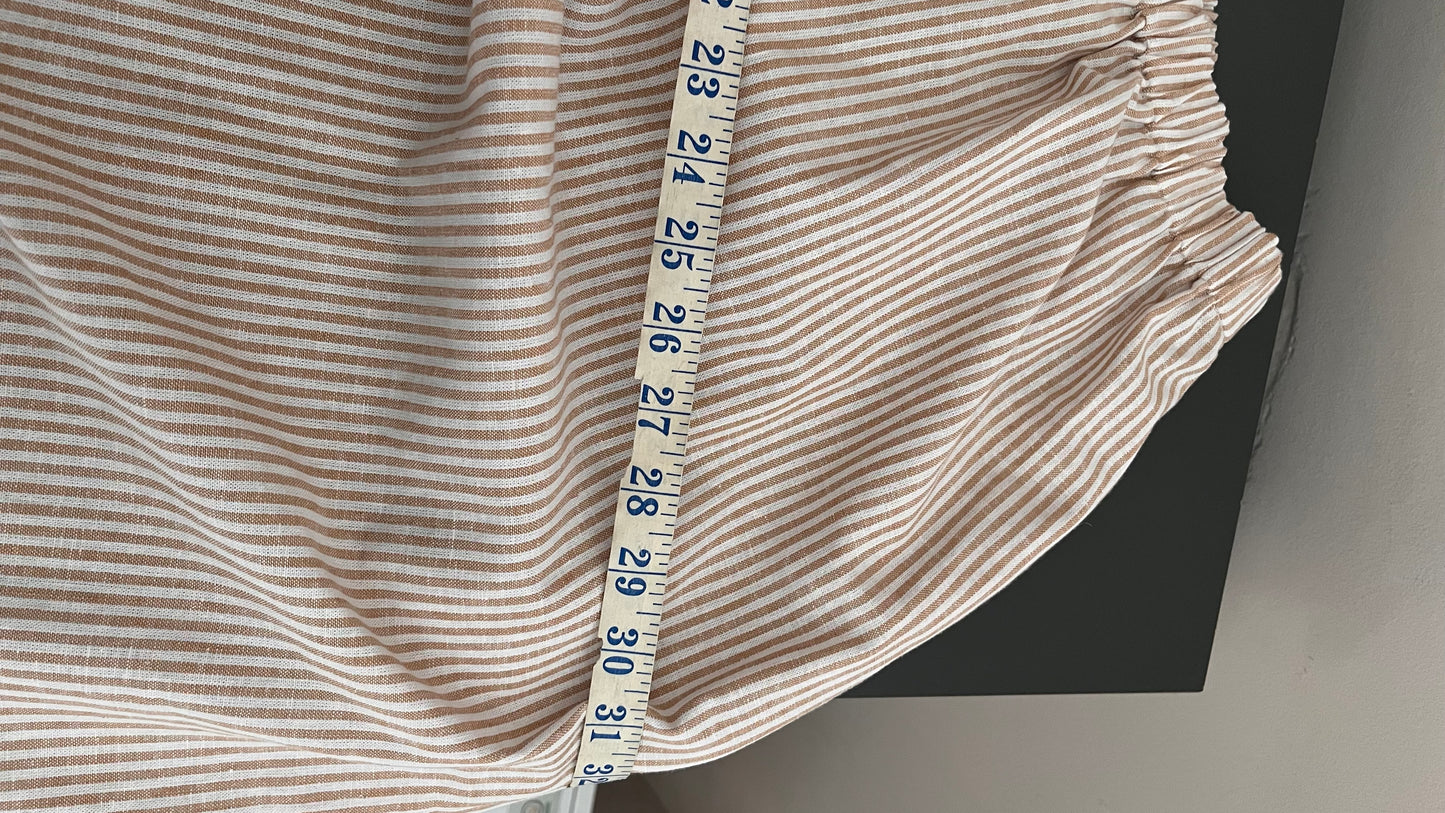 Sample | Peach linen midi skirt | Size 16-18
