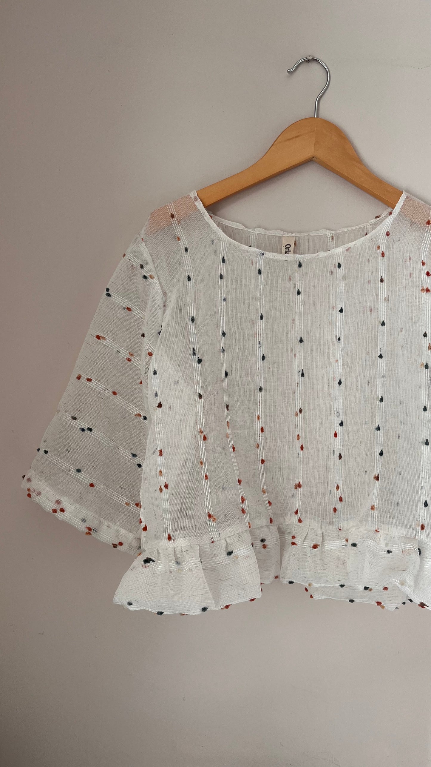 Hetty frill top |french knot