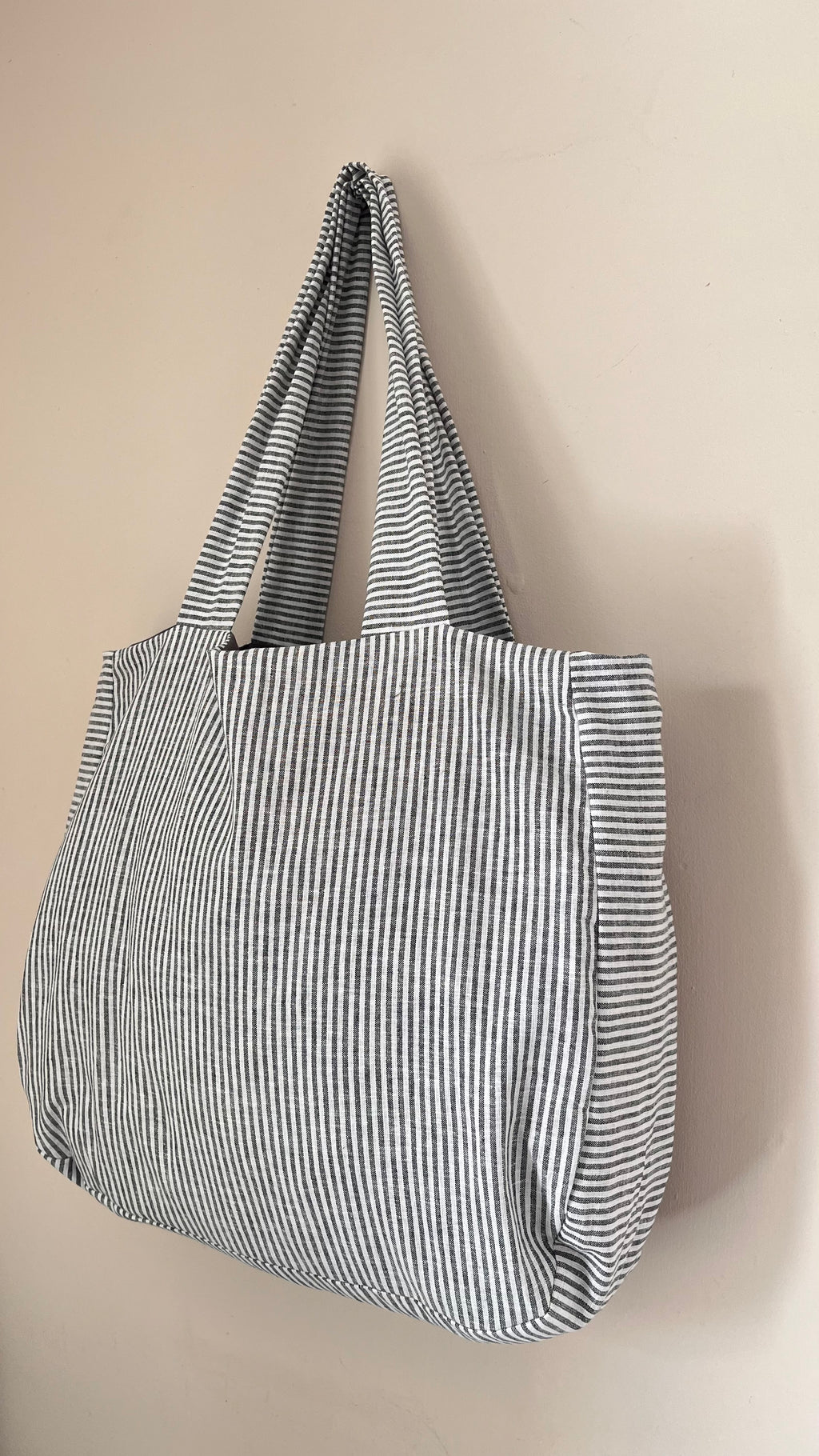 Stripe linen bag