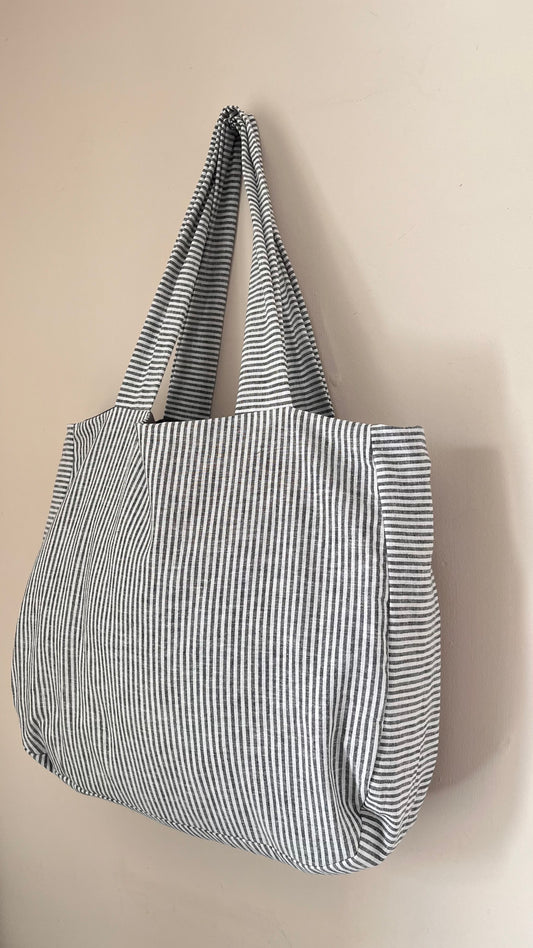 Stripe linen bag