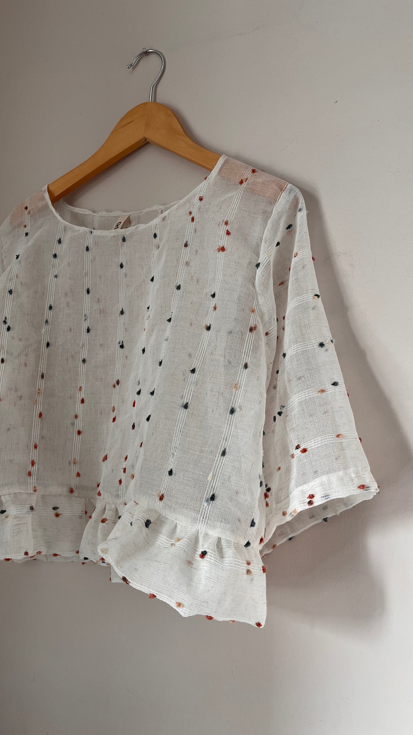 Hetty frill top |french knot