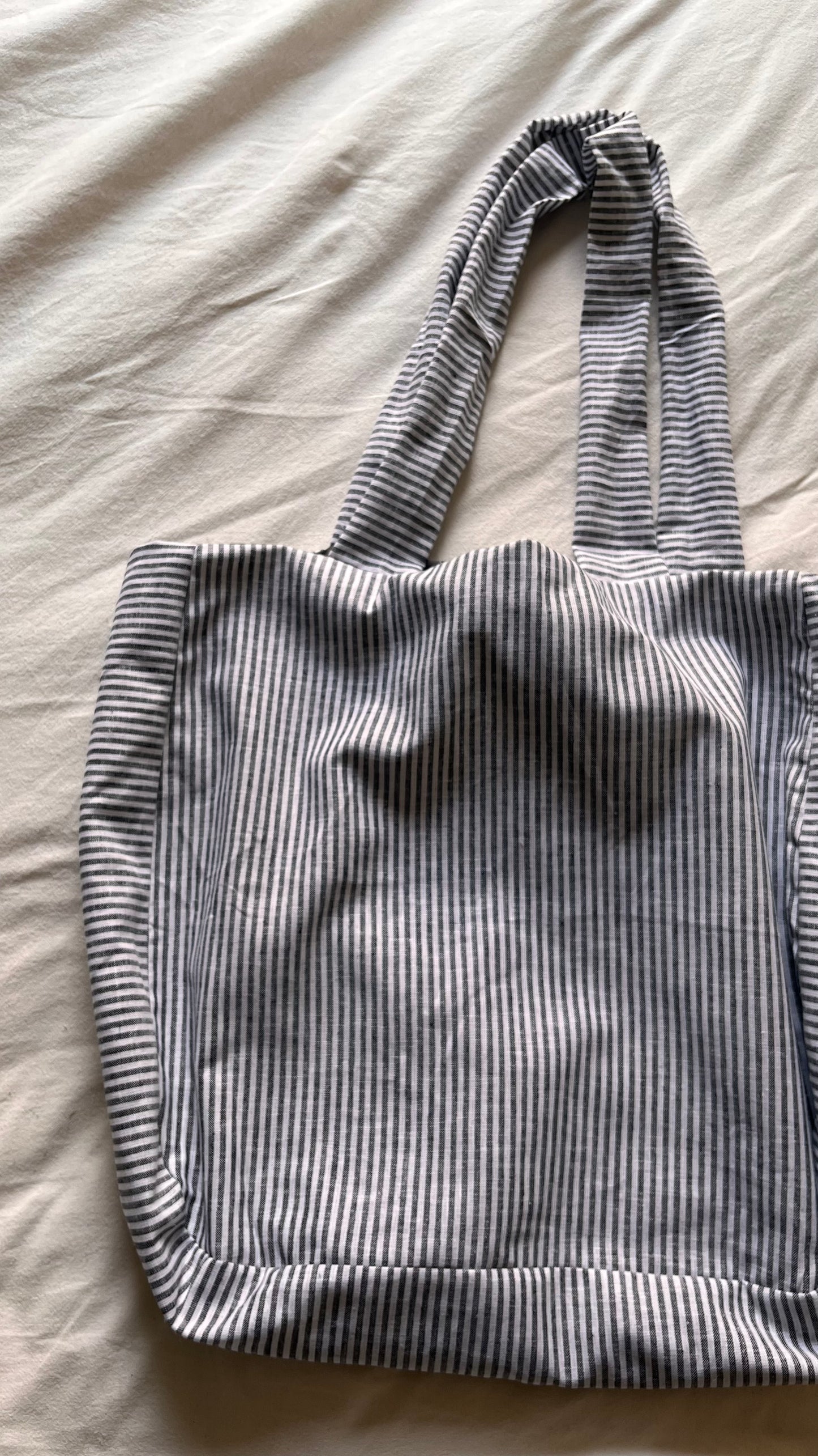 Stripe linen bag
