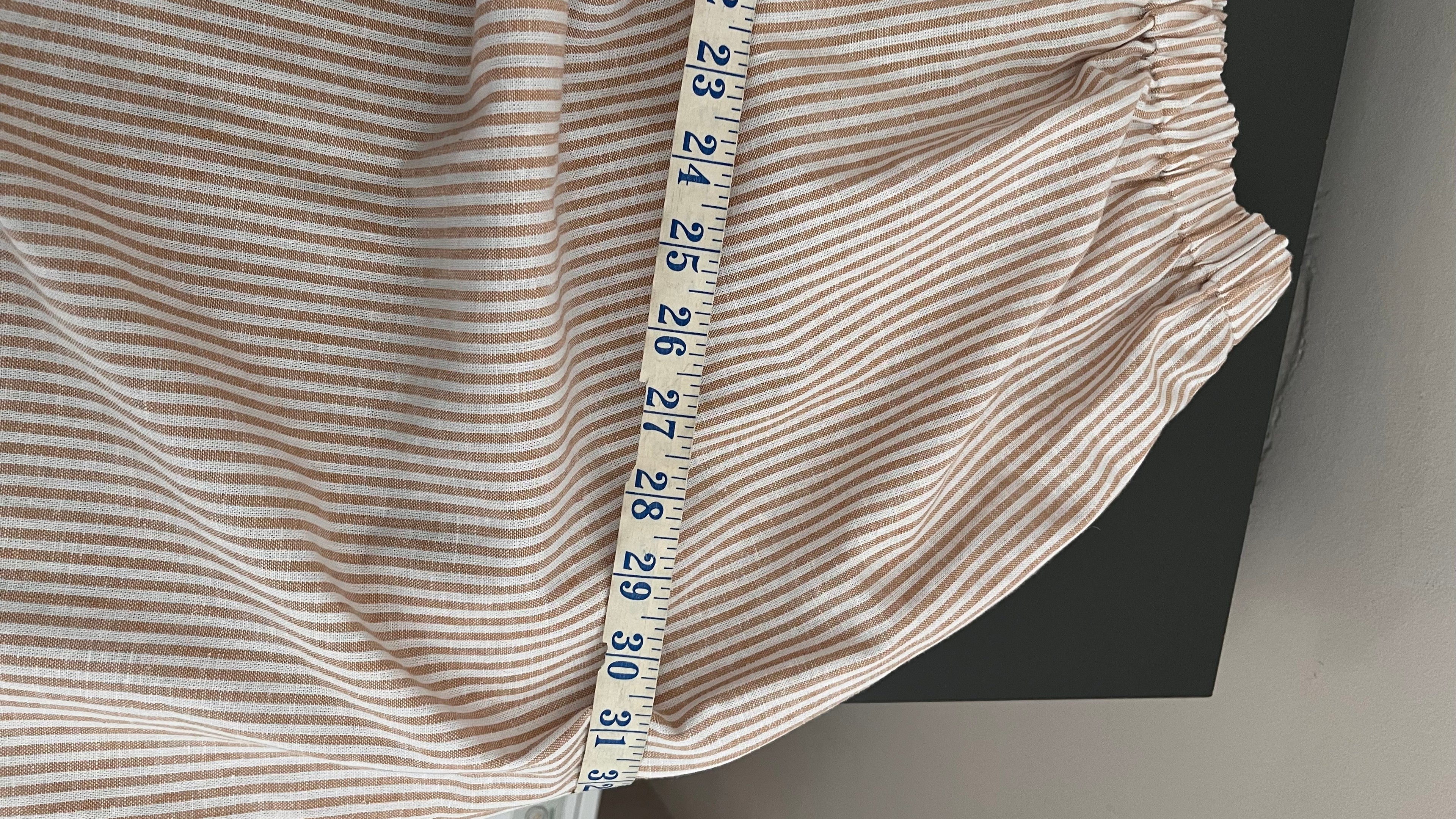 Sample | Peach linen midi skirt | Size 16-18