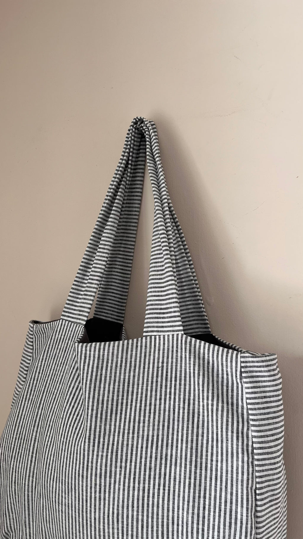 Stripe linen bag