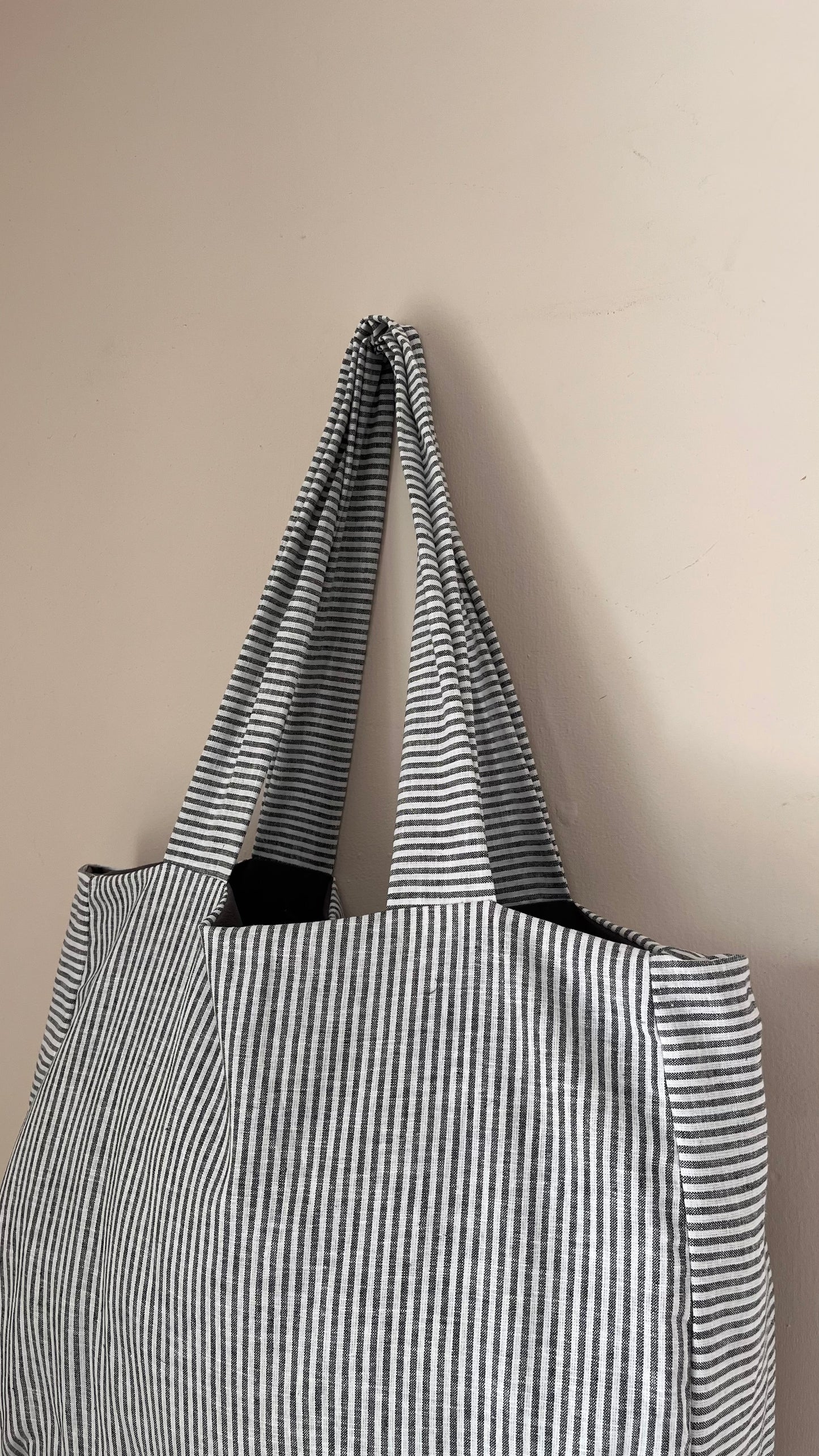 Stripe linen bag