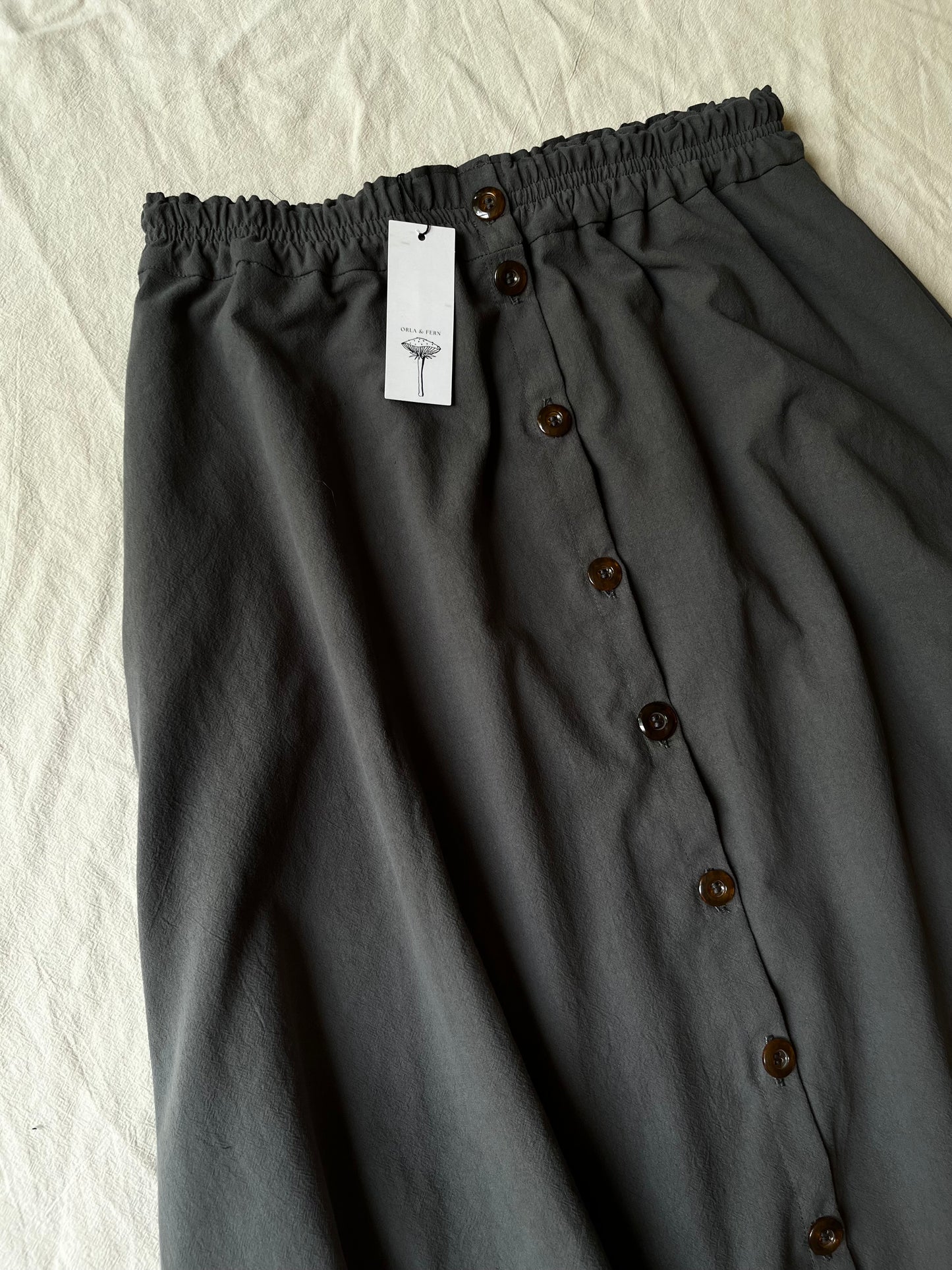 The Carrie midi button up skirt