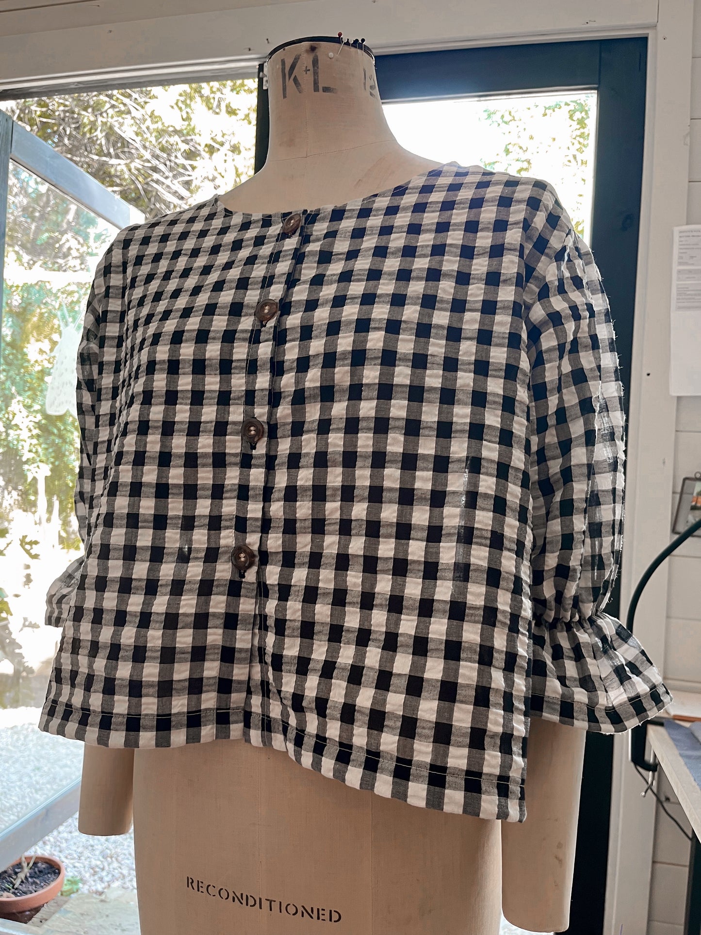 Faye gingham blouse