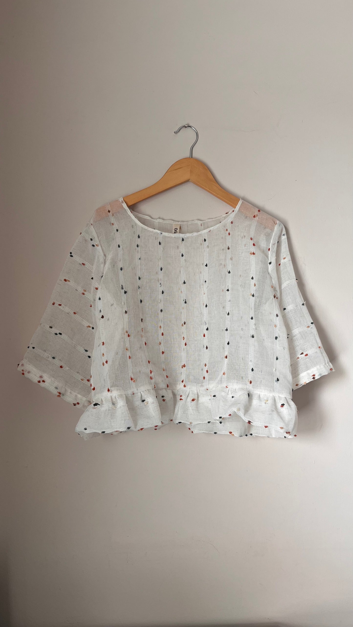 Hetty frill top |french knot