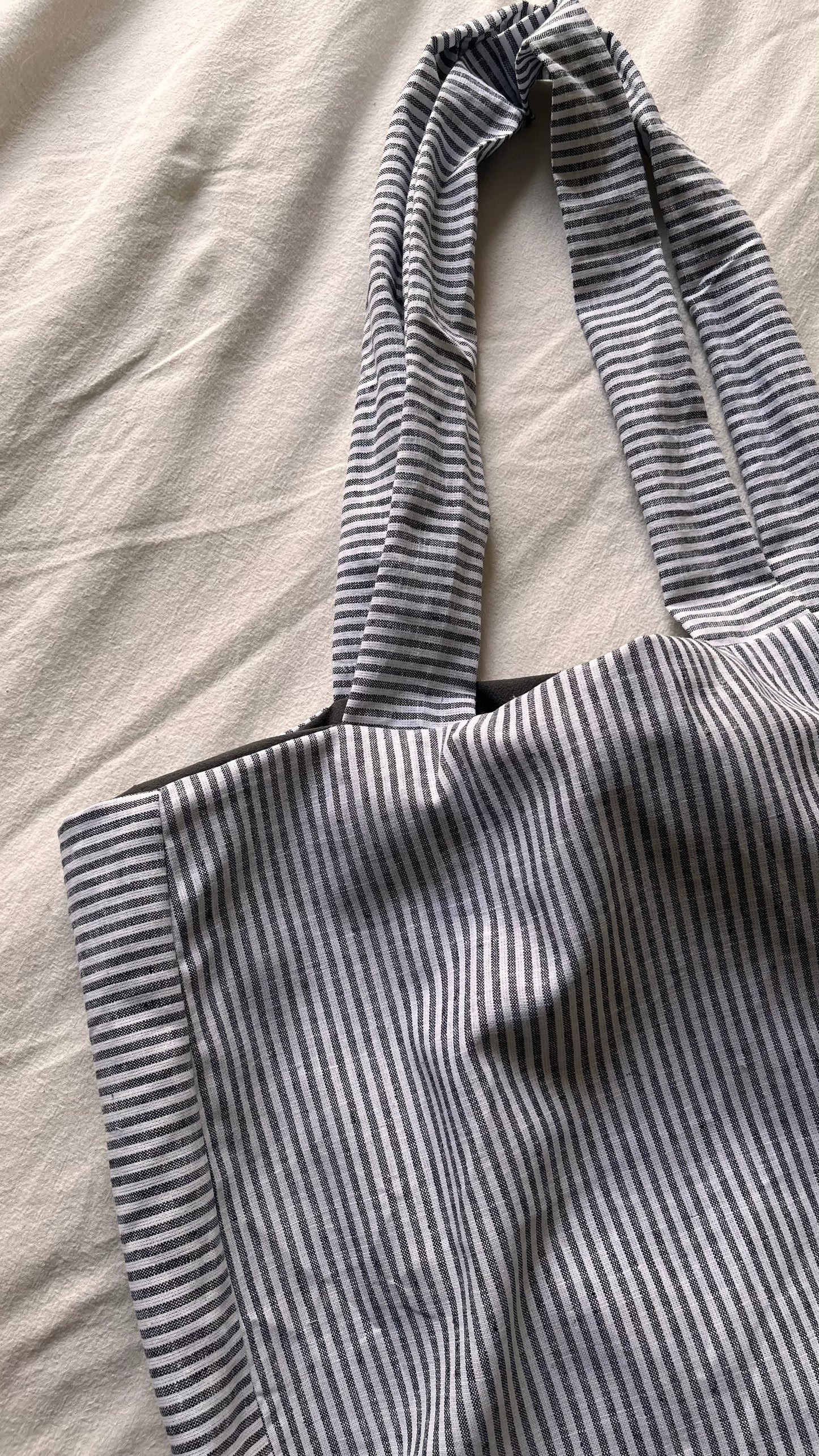 Stripe linen bag