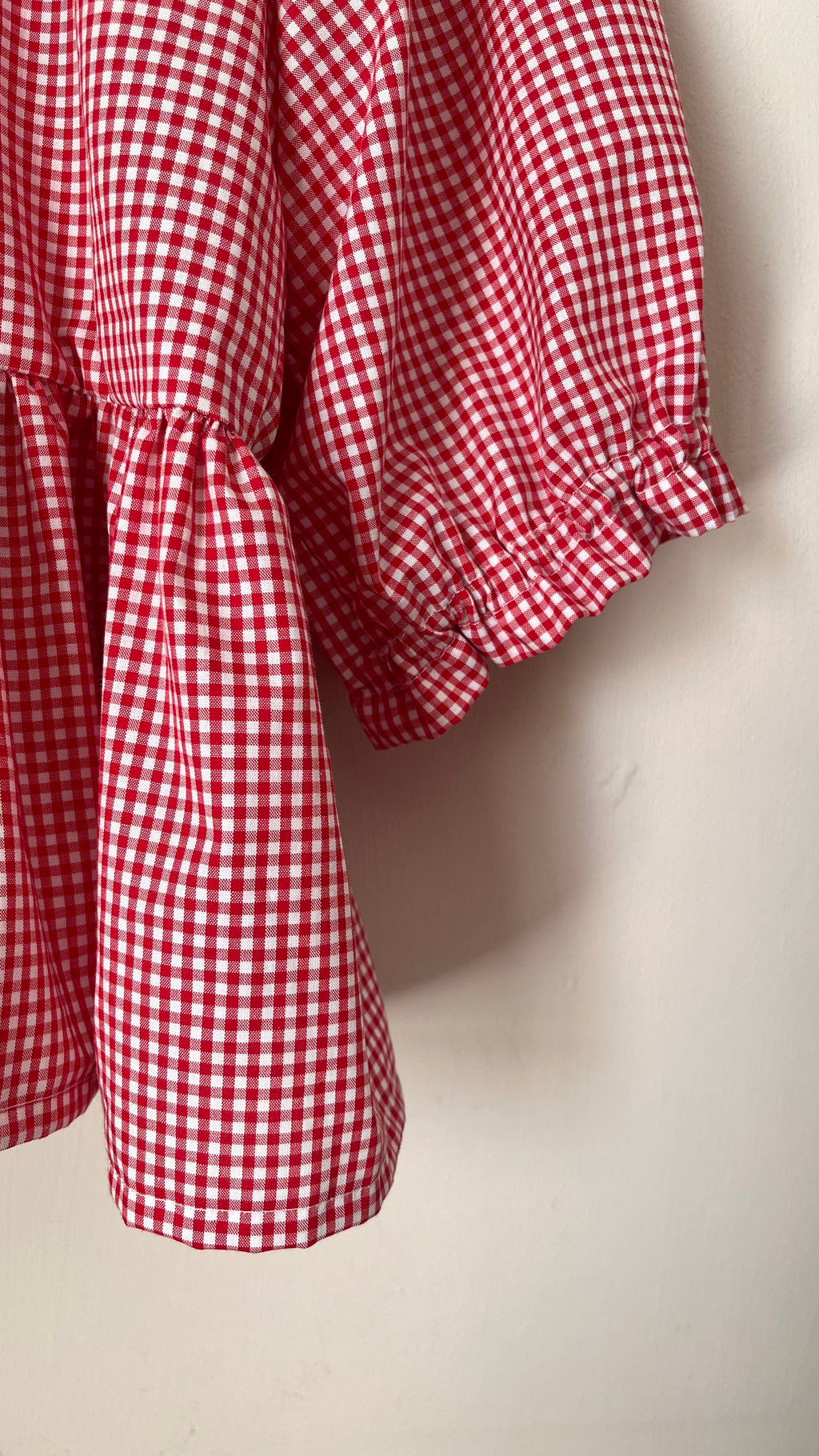 Hetty frill gingham top
