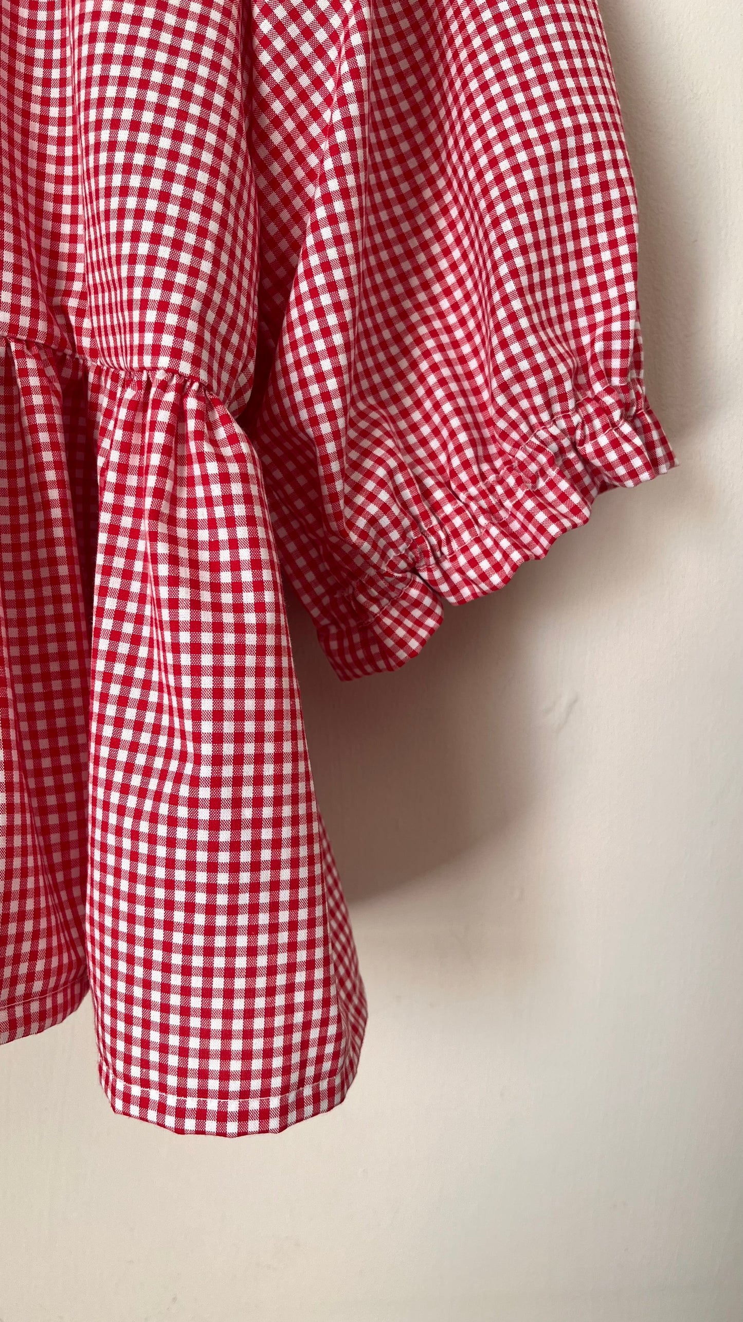 Hetty frill gingham top