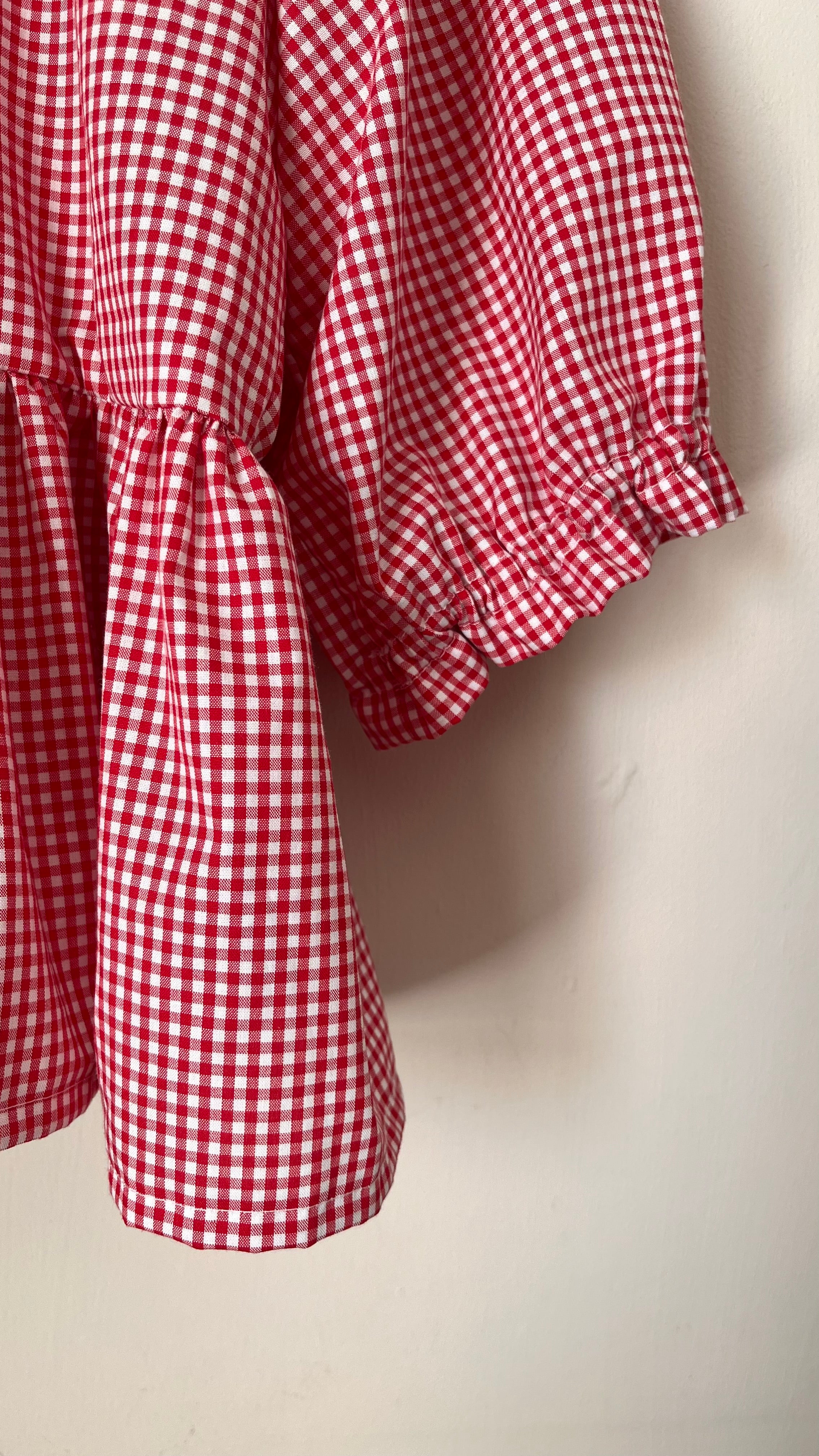 Hetty frill gingham top