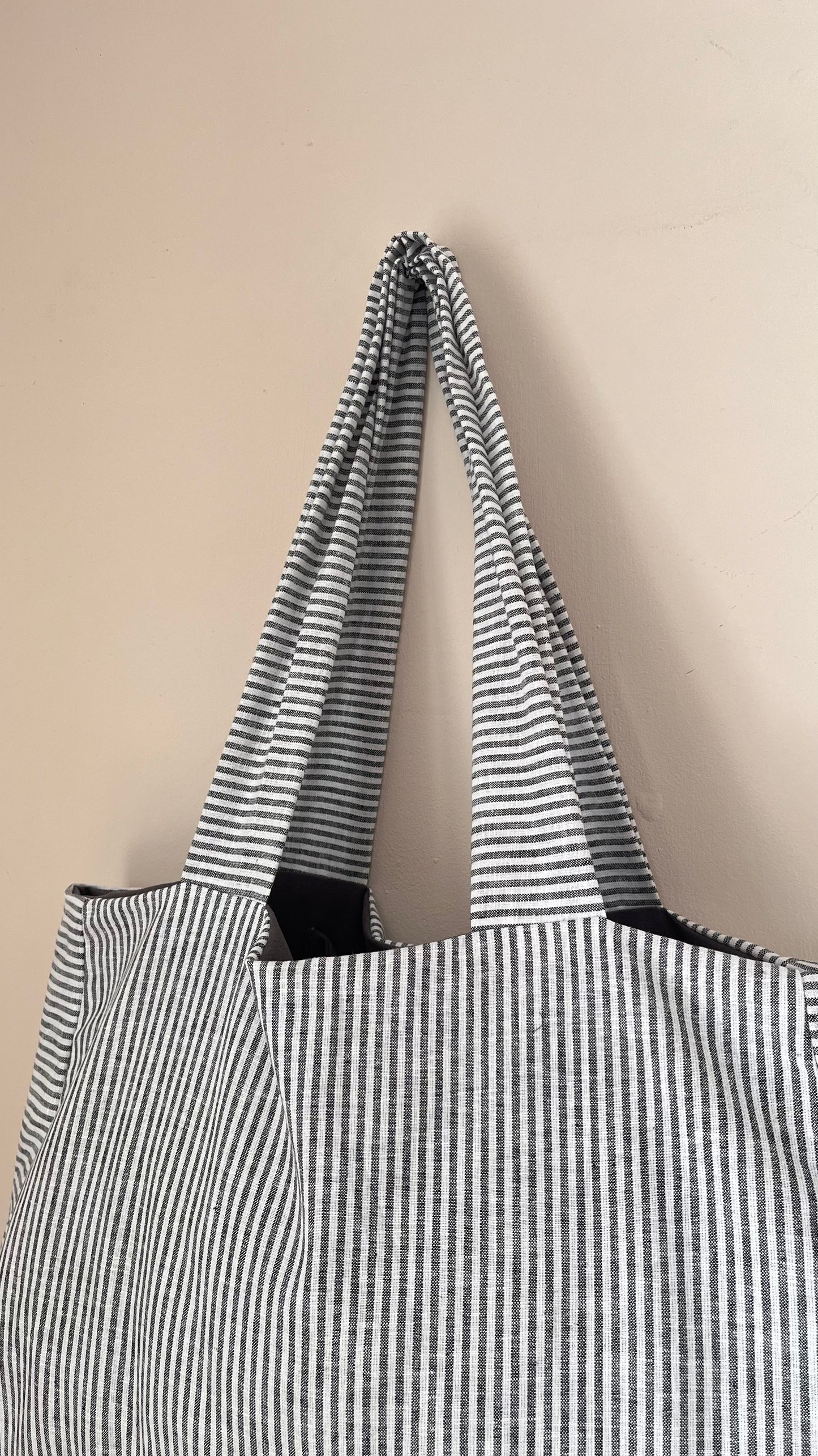 Stripe linen bag
