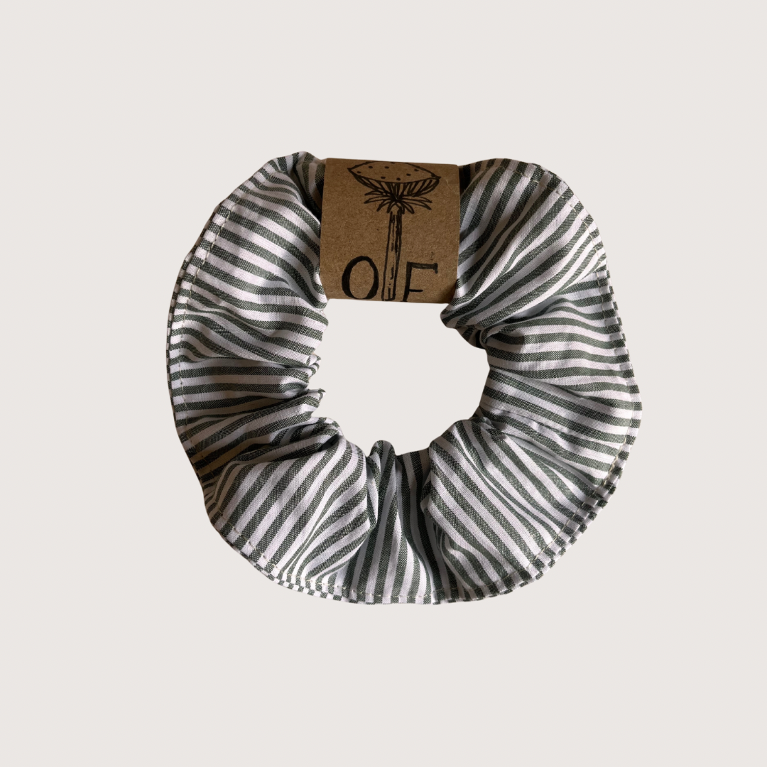 Rowan stripe linen scrunchie