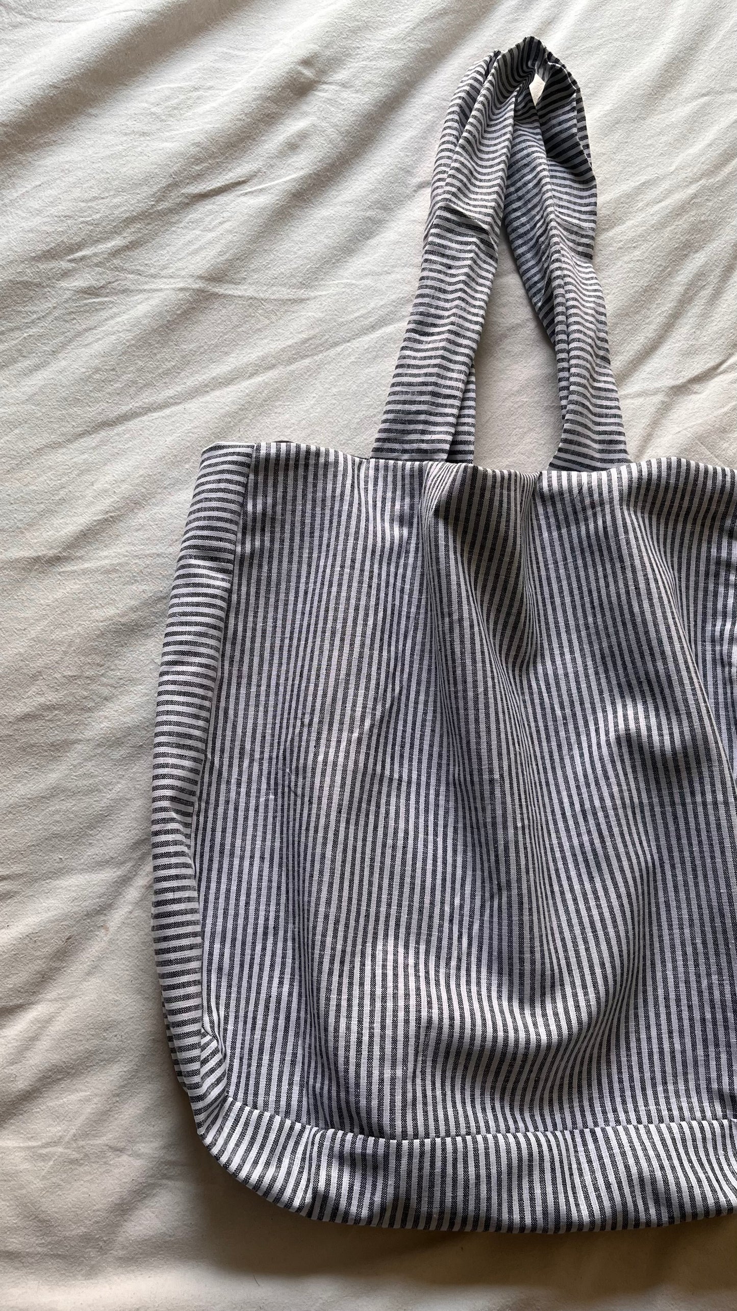 Stripe linen bag