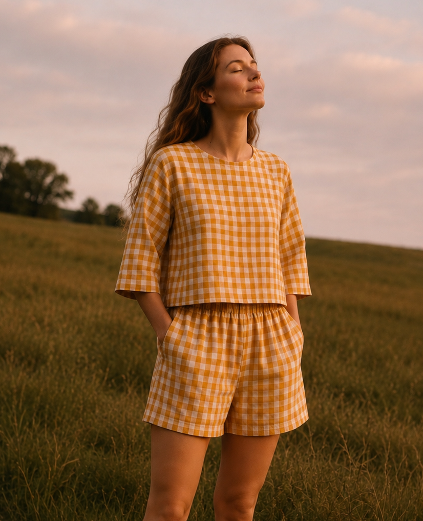 The Pippa shorts set - ochre yellow - Merchant & Mills