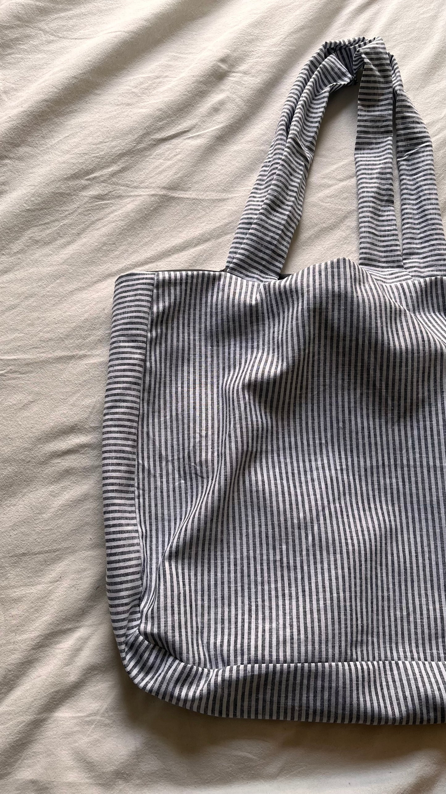 Stripe linen bag