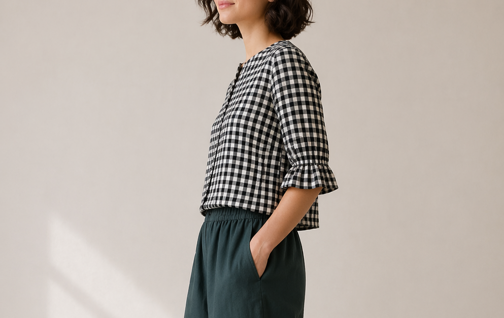 Faye gingham blouse
