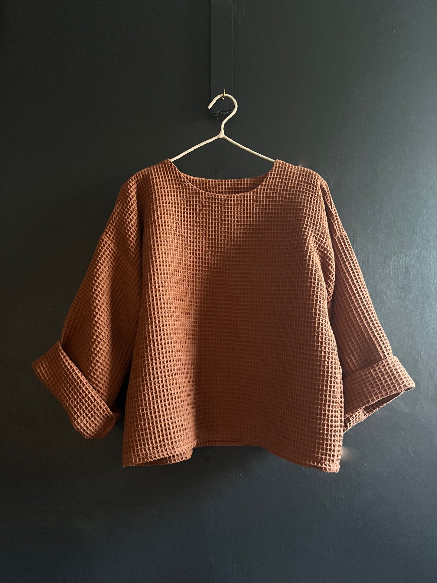 Rust waffle jumper