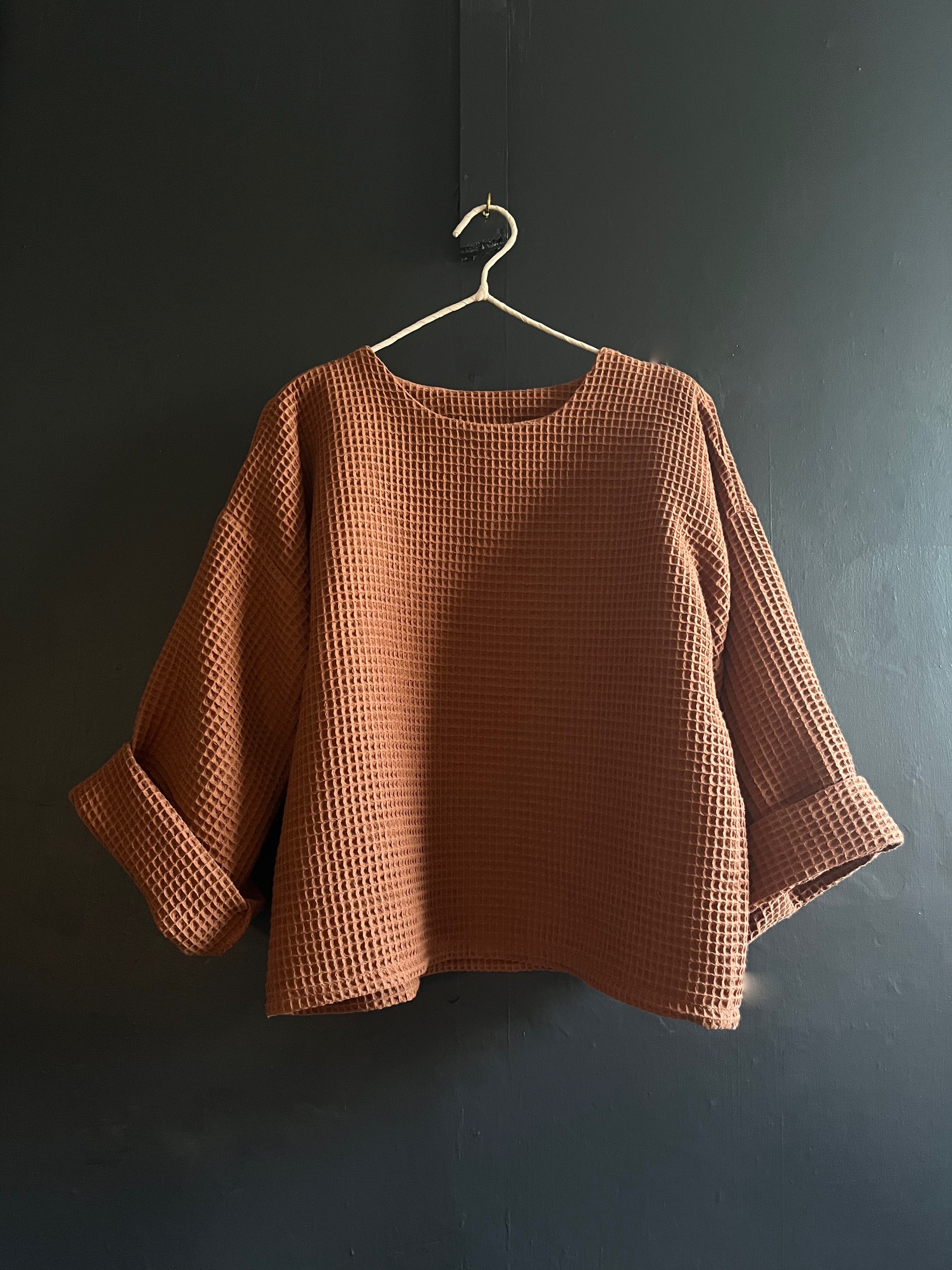 Rust waffle jumper