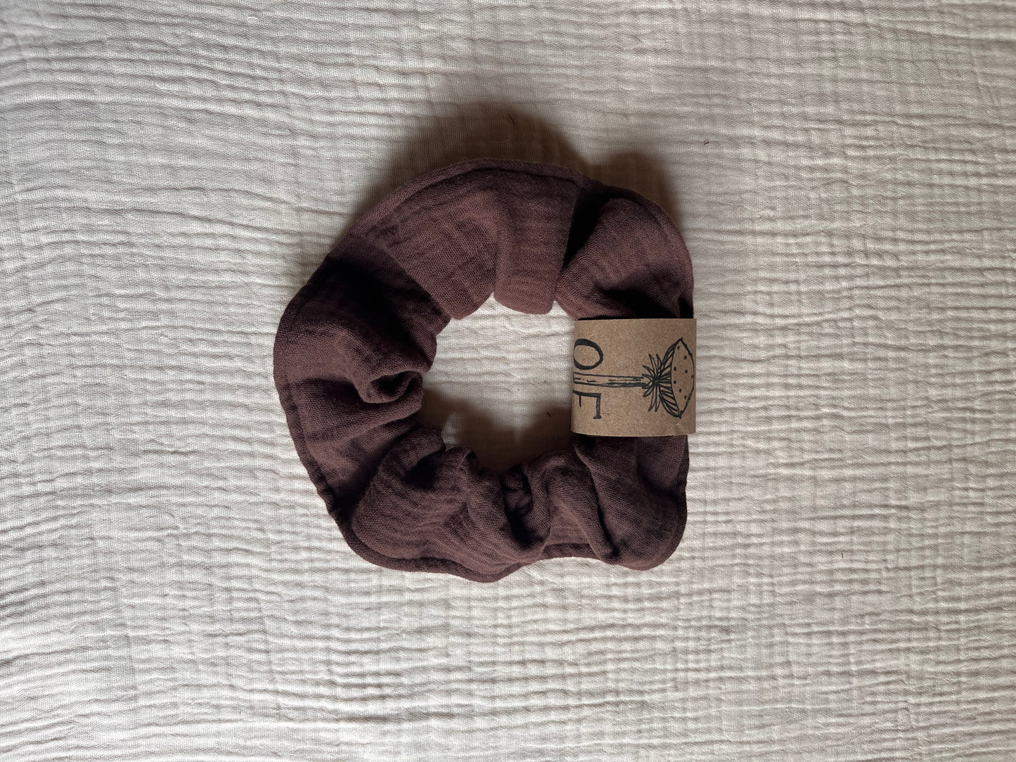 Double gauze cotton scrunchie