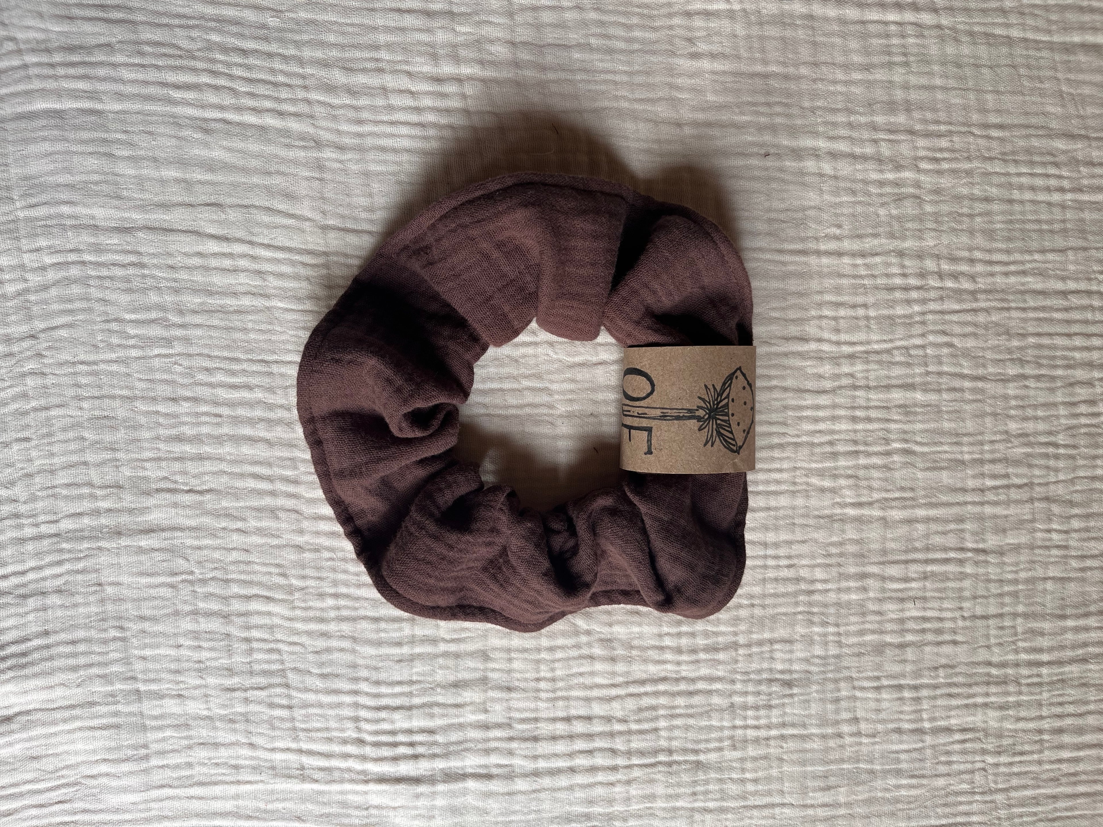 Double gauze cotton scrunchie