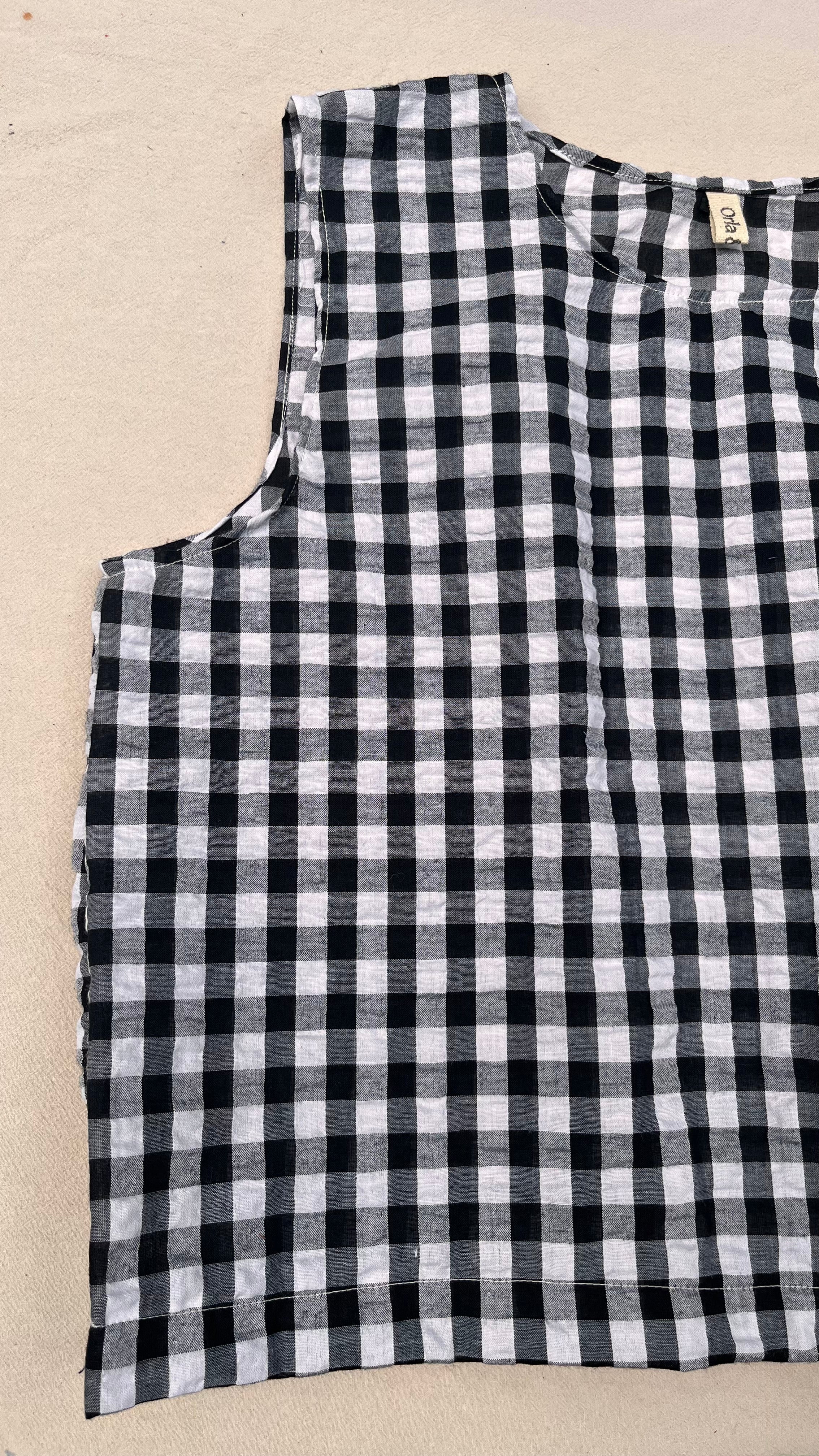 Edie gingham vest top
