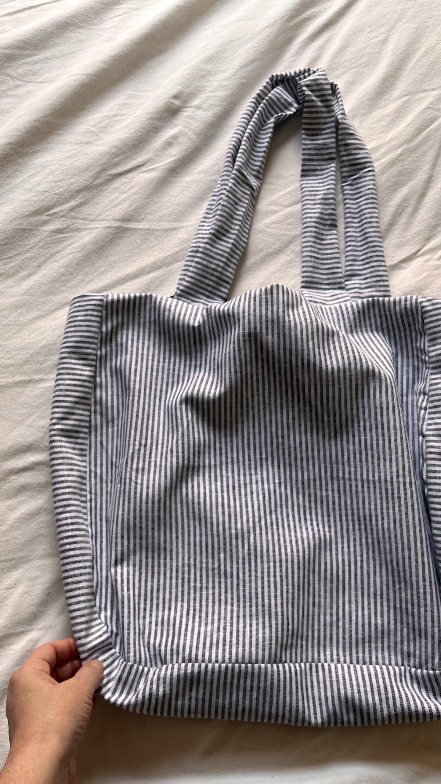 Stripe linen bag