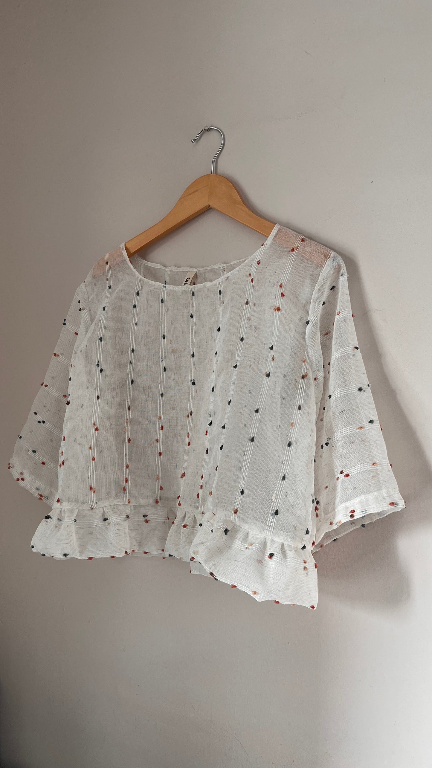 Hetty frill top |french knot