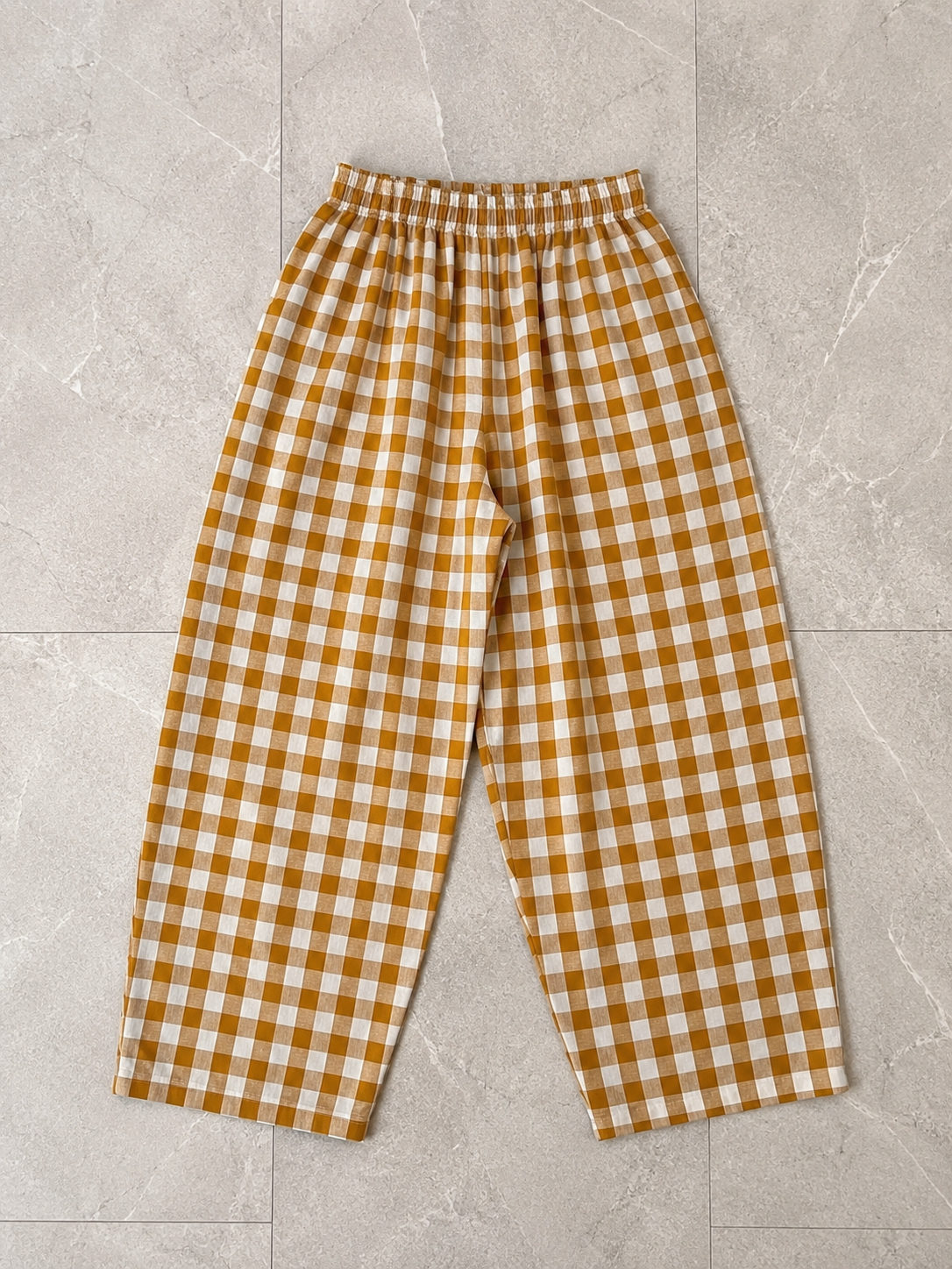 Mari Barrel trousers - Ochre yellow Merchant & Mills fabric