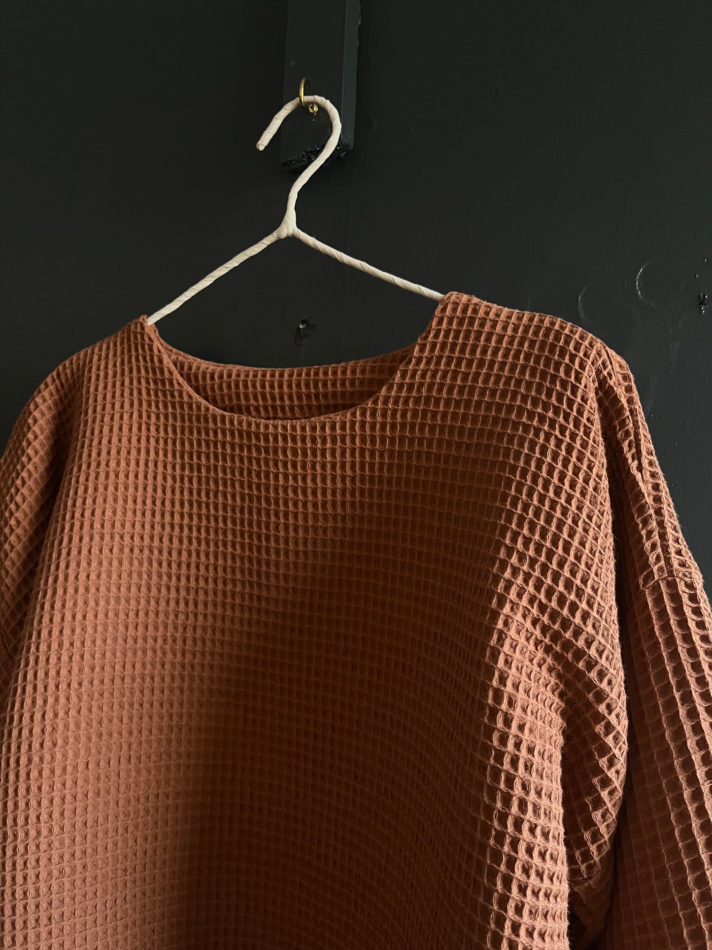 Rust waffle jumper