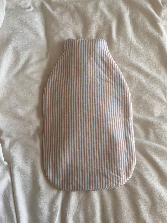 Linen Oat stripe | Hot water bottle