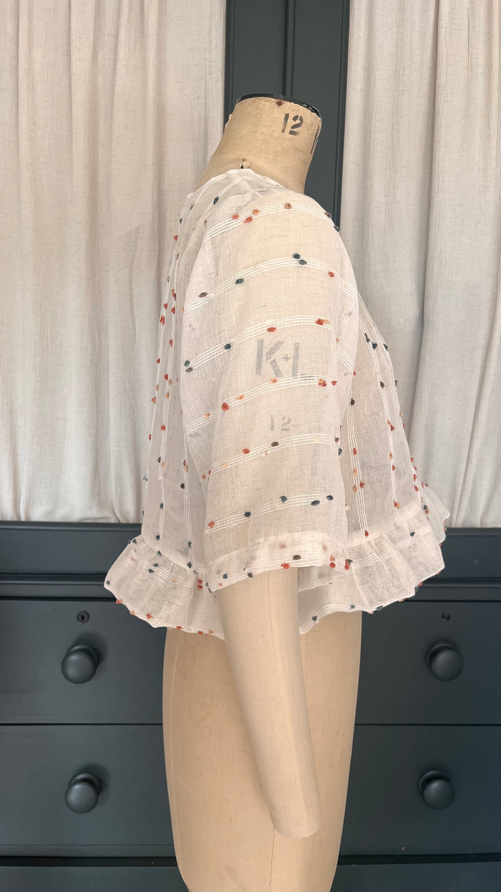 Hetty frill top |french knot
