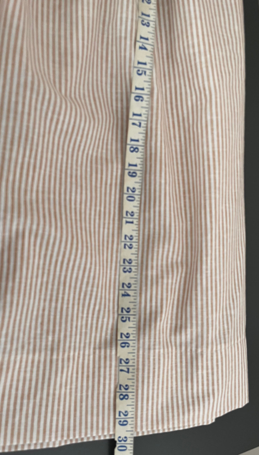 Sample | Peach linen midi skirt | Size 16-18