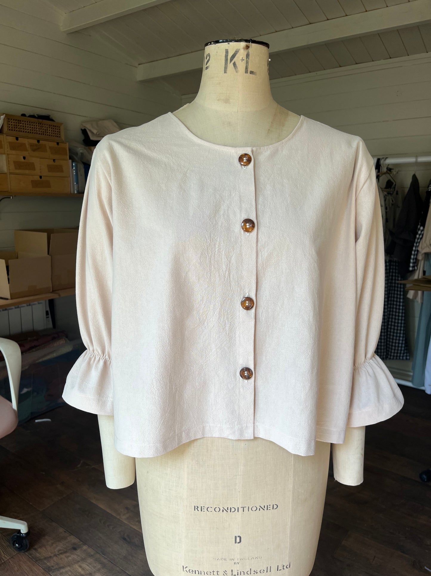 Faye ruffle sleeve blouse