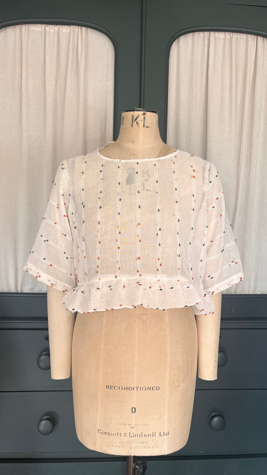 Made to order | Hetty frill top |french knot