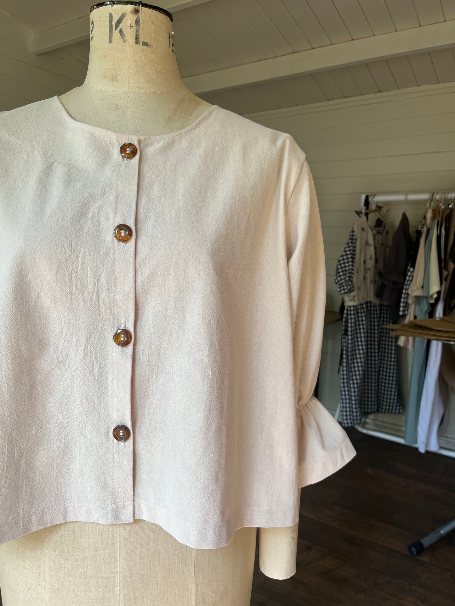 Faye ruffle sleeve blouse