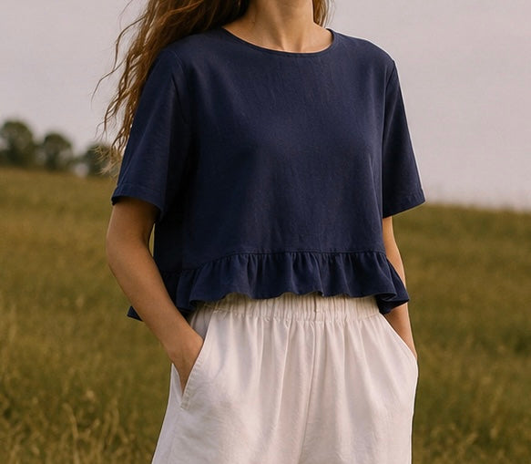 Hetty frill top
