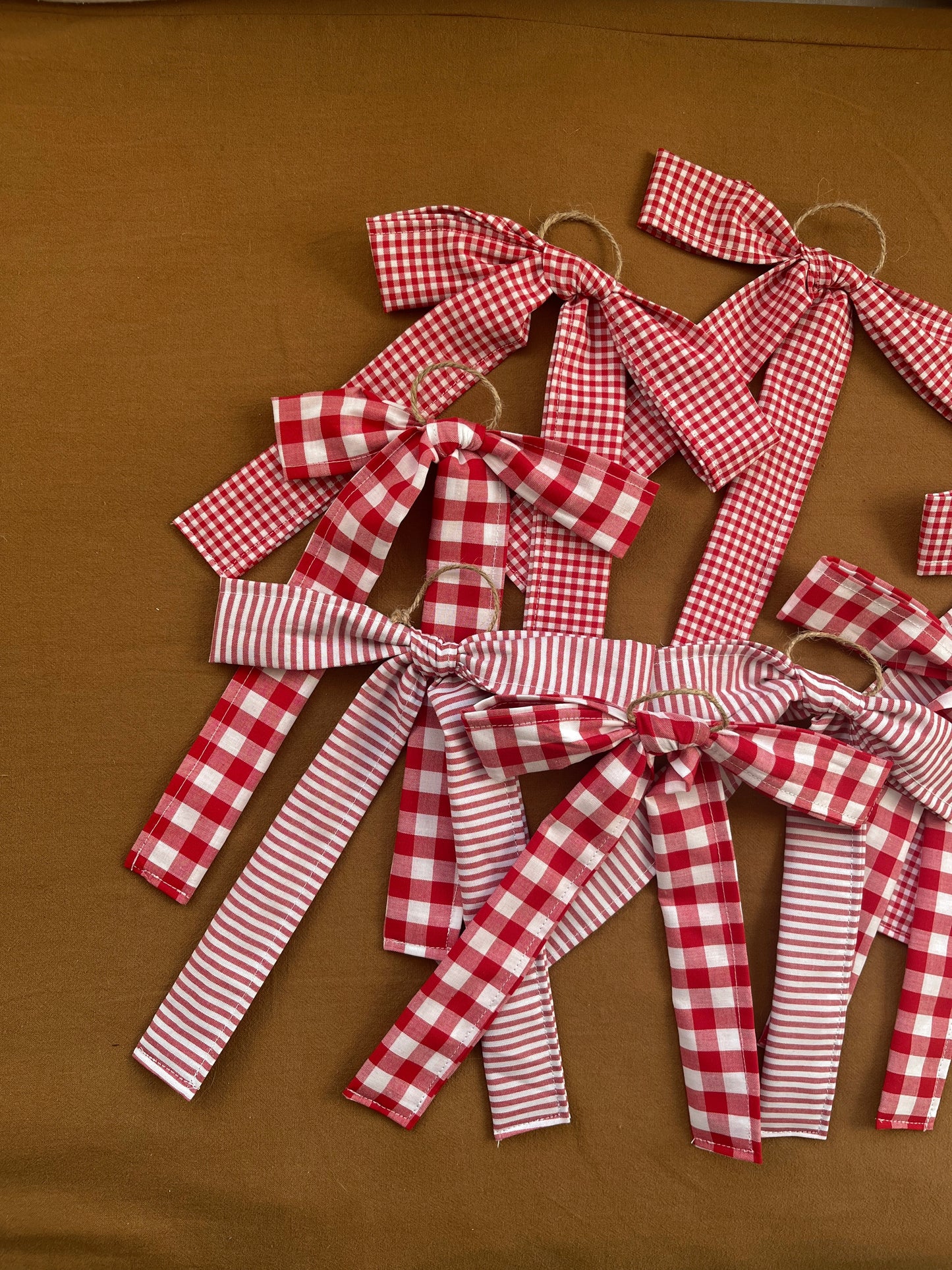 Red Christmas tree bow