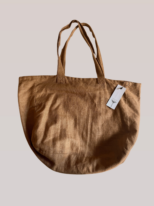 Linen Market bag - Rust