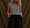 Edie gingham vest top