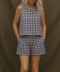 Edie gingham shorts set
