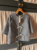 Yana Gingham tie front blouse