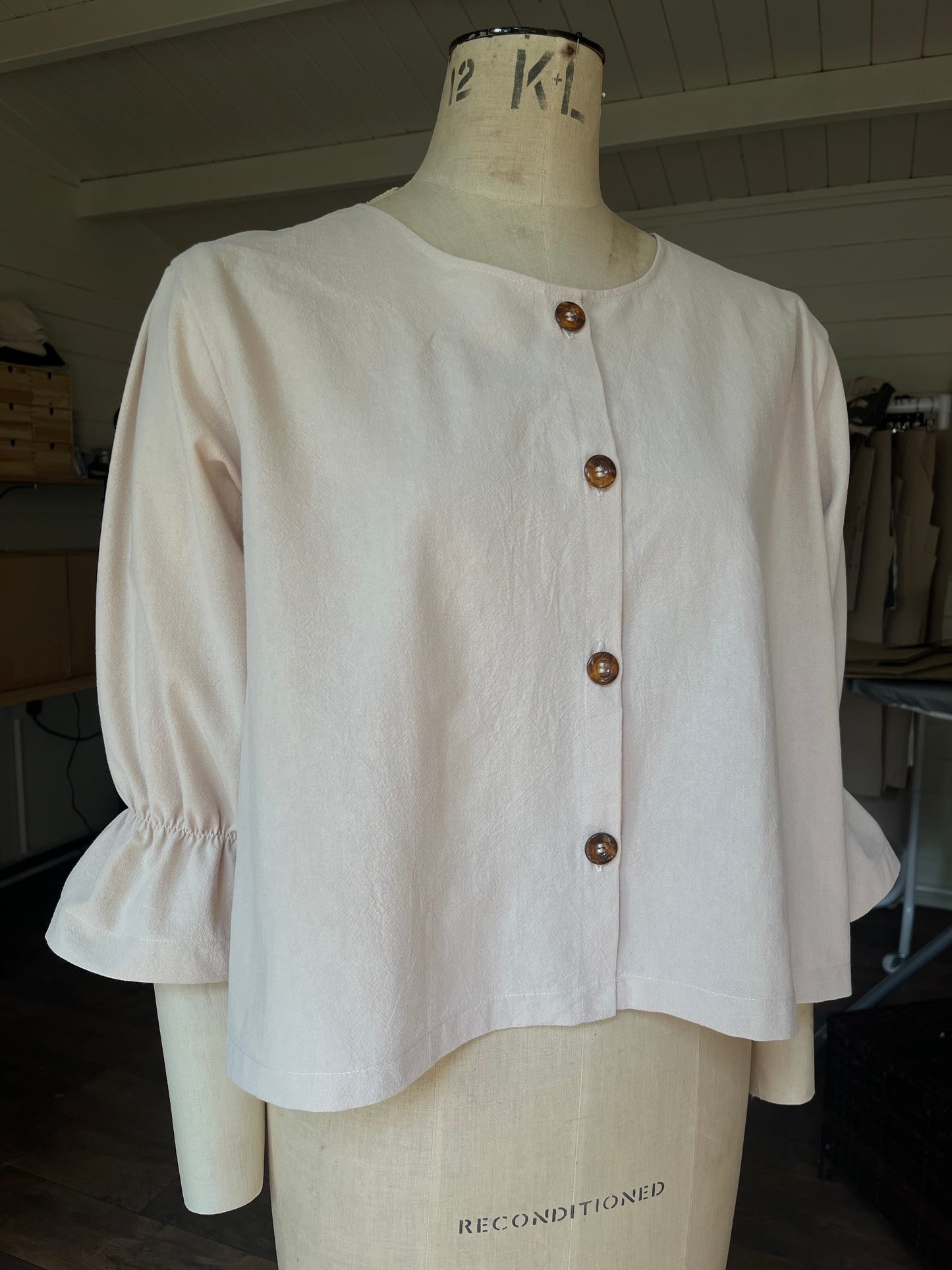 Faye ruffle sleeve blouse
