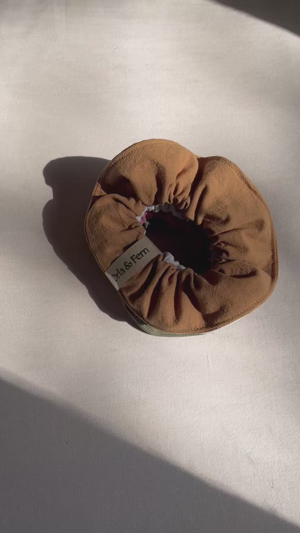 Washed cotton scrunchie set of 4