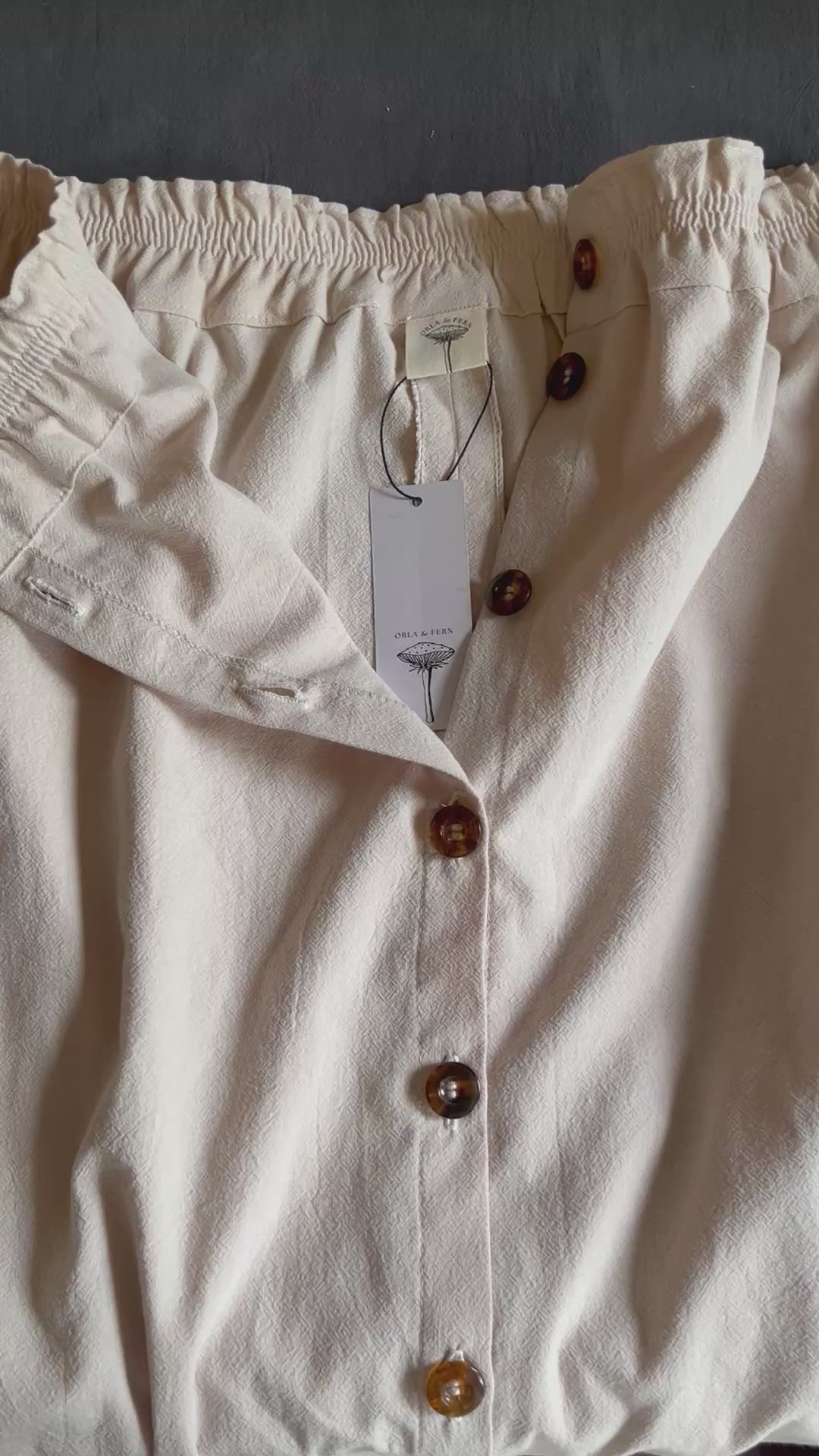 The Carrie midi button up skirt